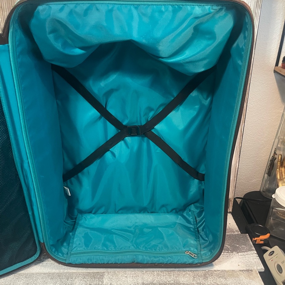 Floral Vintage ROXY 4 Piece Luggage Set in Teal & Brown gently used - Picture 16 of 16